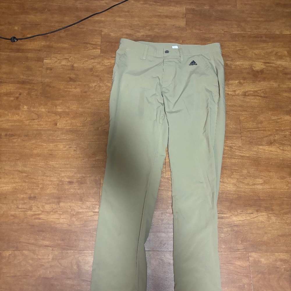 Adidas tan golf pants - 32x32